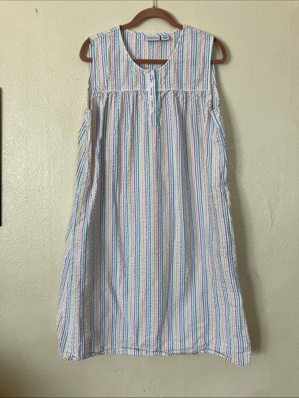 The Vermont Country Store Seersucker Nightgown, L